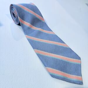 Brooks Brothers Makers Multicolor Striped 100% Silk Handmade Necktie Old Money